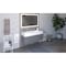 Castello Usa Nile 48" Wall Mounted Gray Vanity With White Top AndAnd Brushed Nickel Handles CB-MC-48G-BN-2053-WH - alternate 5